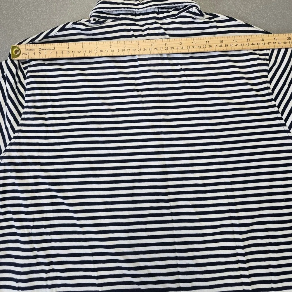 Polo Ralph Lauren Striped Polo Shirt XL Black White Pocket Classic Fit - Picture 7 of 7
